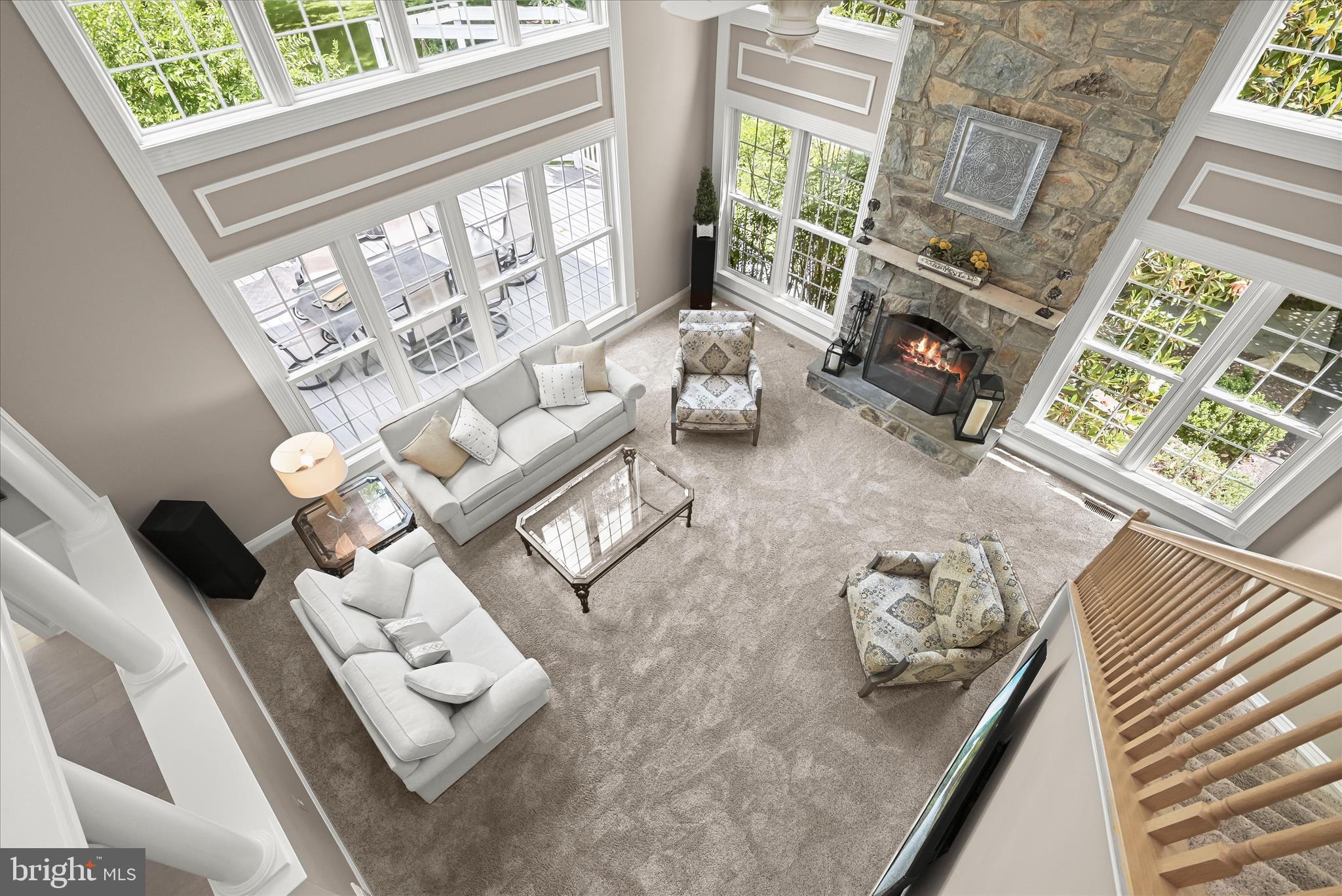 20521 Riggs Hill Way Brookeville, MD 20833 - Photo 63 of 122 Overview of Family Room from Upper Level Landing