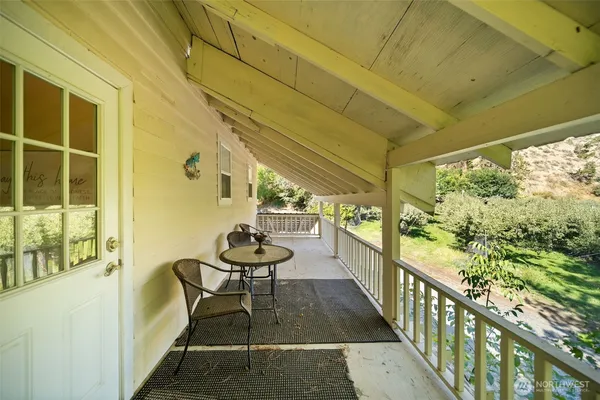 a view of a balcony