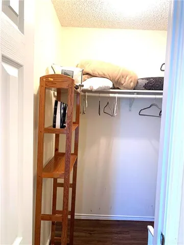 a close view of closet