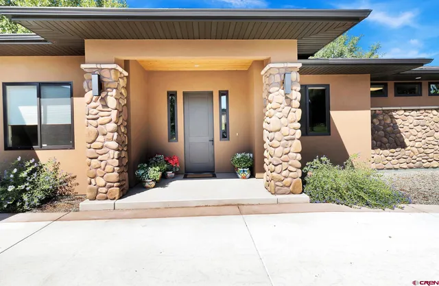 a front view of a house