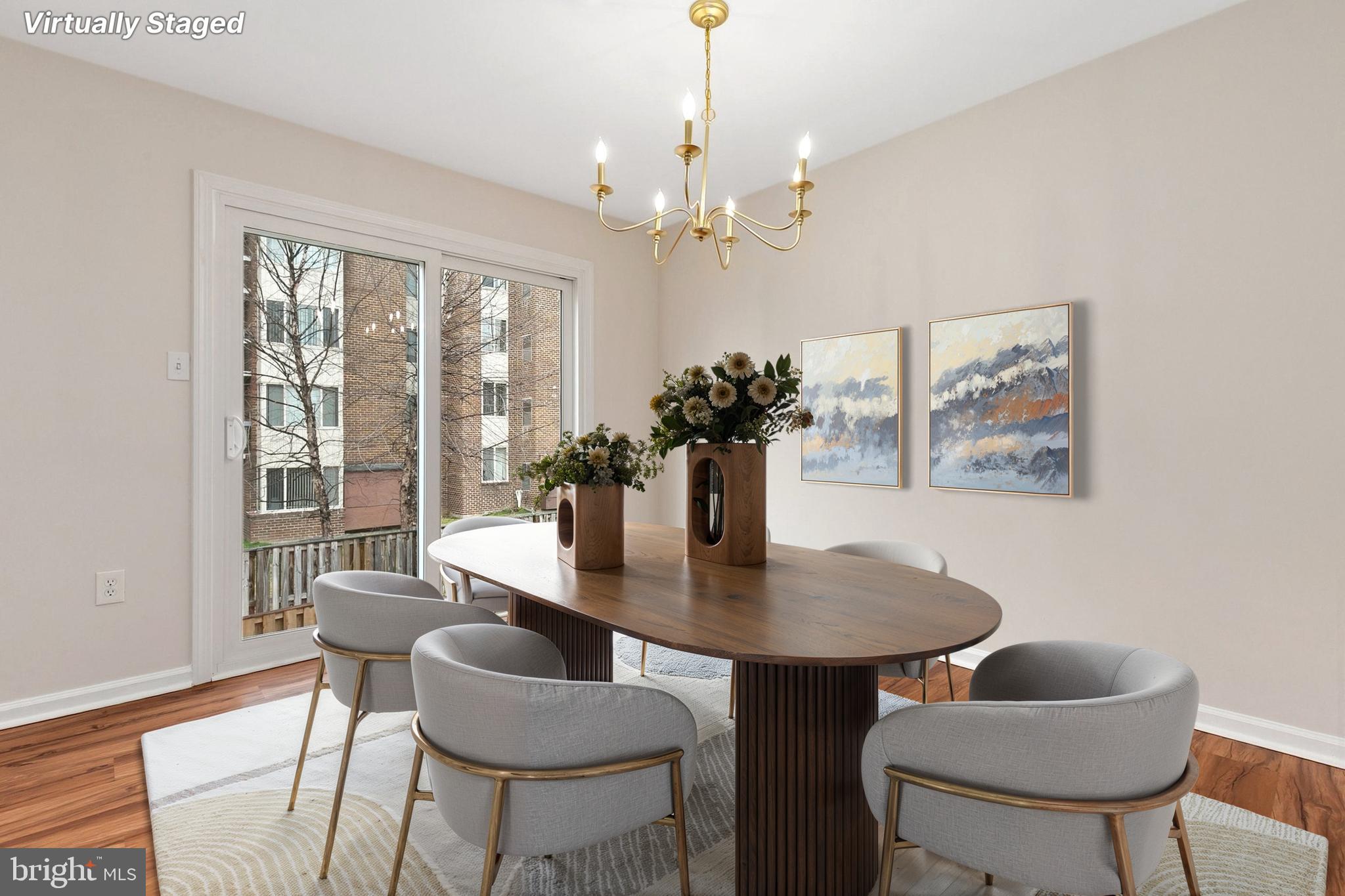 3133 Beaverwood Lane Silver Spring, MD 20906 - Photo 11 of 41 a dining room with furniture a chandelier and window