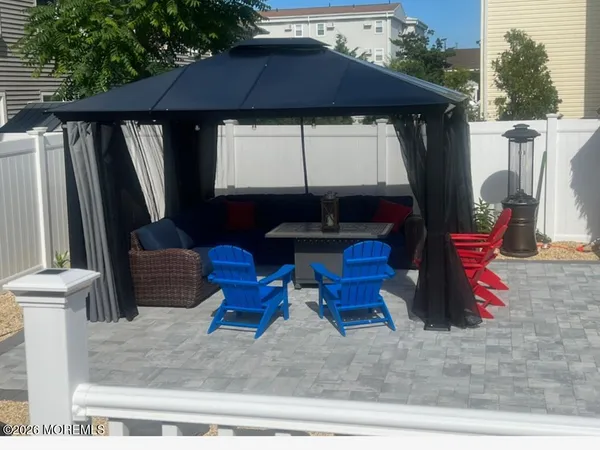 a view of deck with furniture