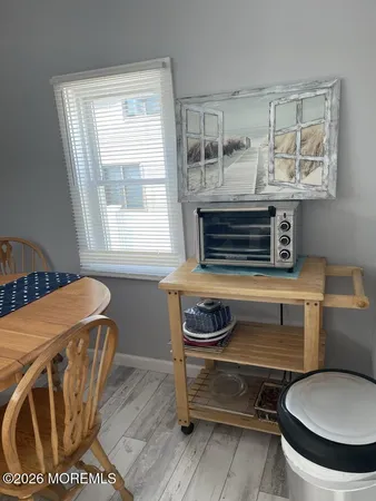 a kitchen with a stove and a microwave