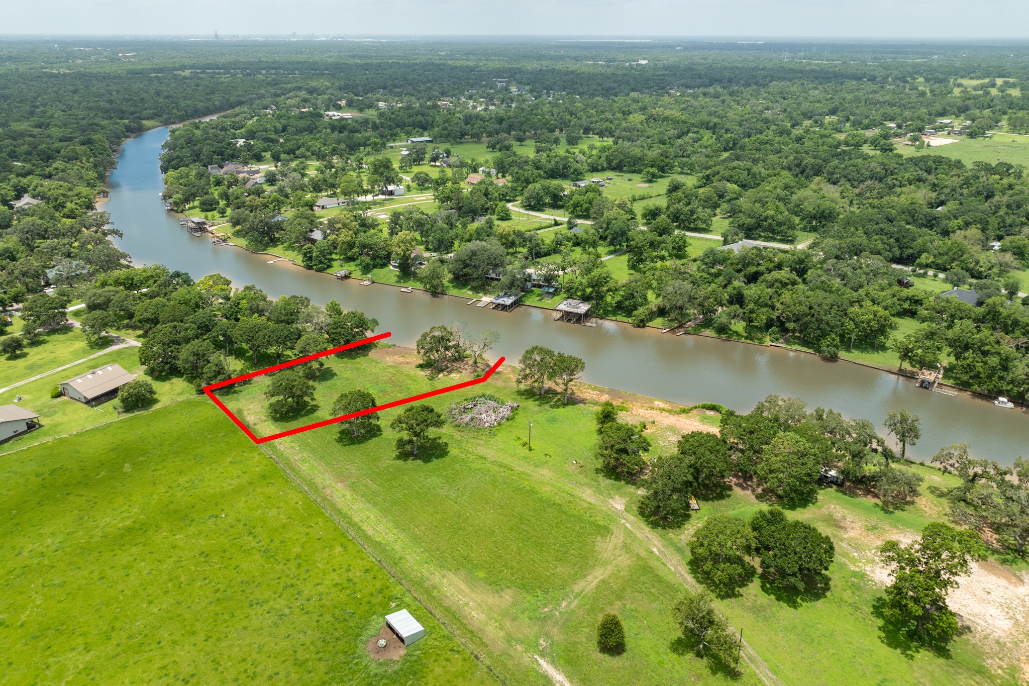 4 County Road 344 Sweeny, TX 77480 - Photo 18 of 18 an aerial view of residential houses with outdoor space and trees