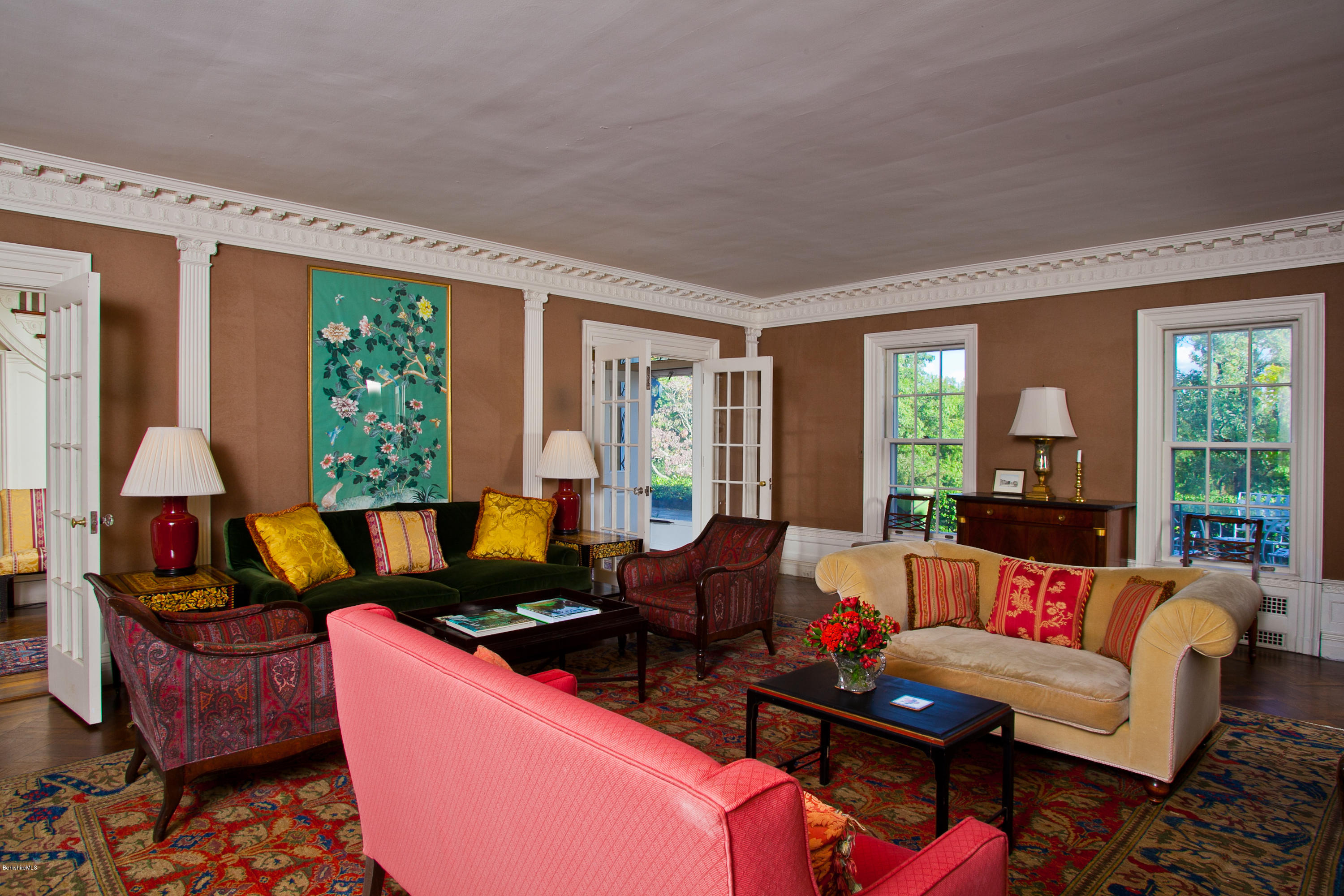 2 Brace Road Tyringham, MA 01264 - Photo 8 of 61 a living room with furniture and large windows