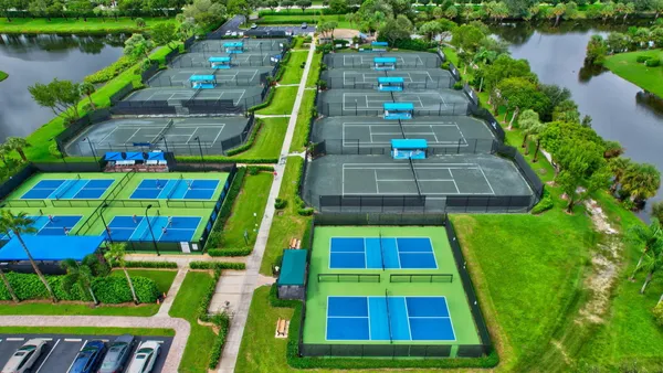 a outdoor space with furniture