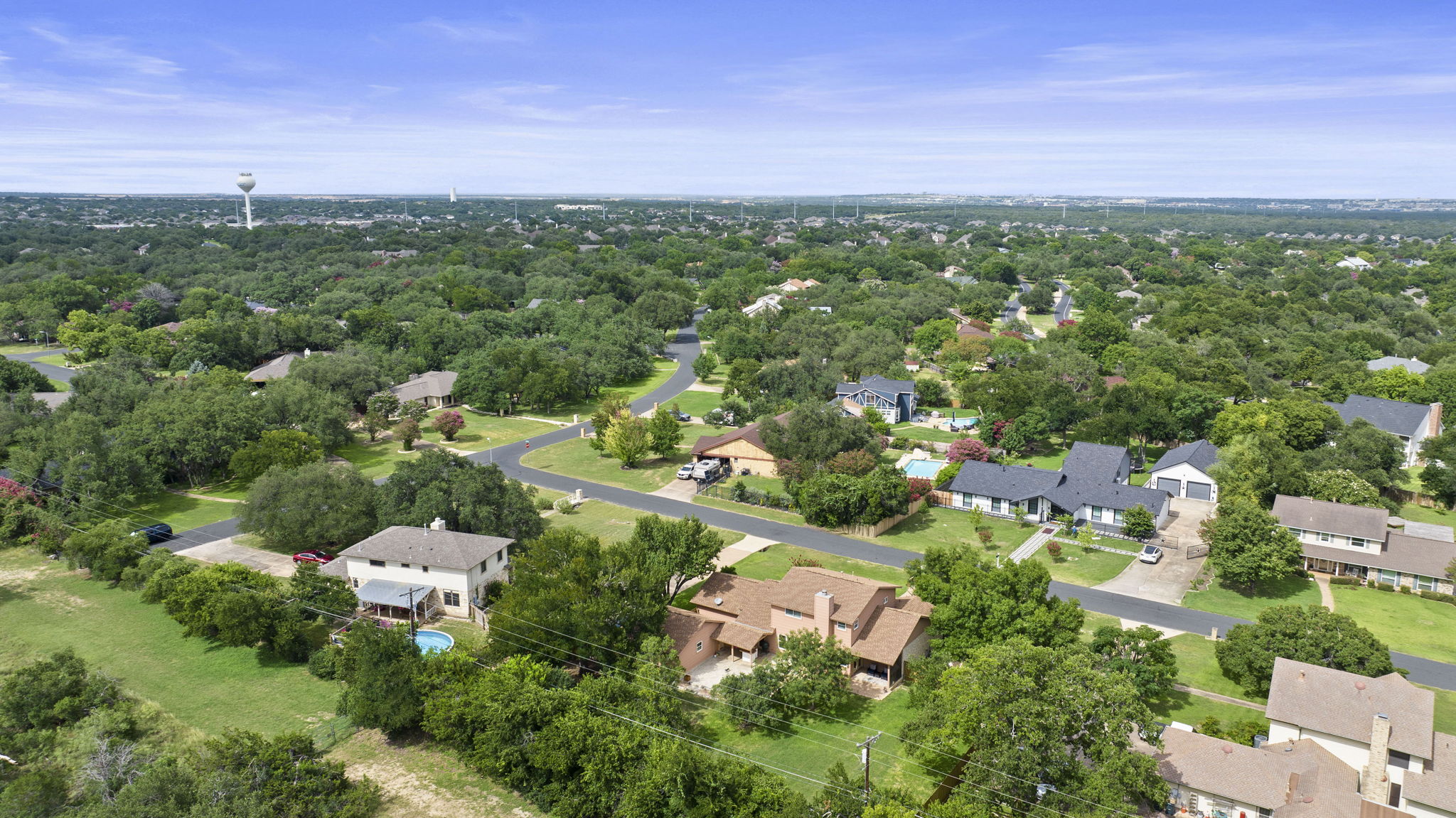 2702 Double Tree Street Round Rock, TX 78681 - Photo 35 of 40 an aerial view of a city with lots of residential buildings