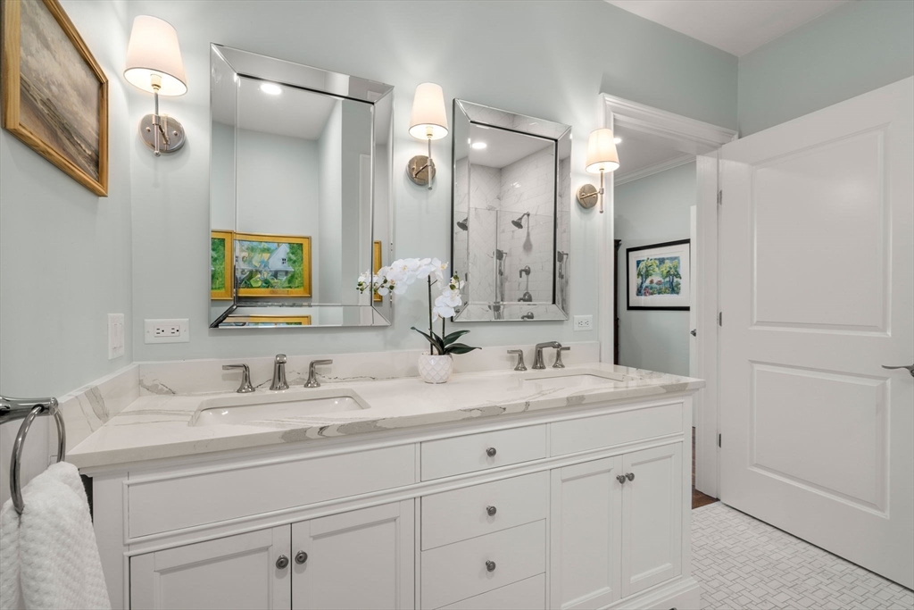 22 Sunset Way, Unit 22 Medfield, MA 02052 - Photo 18 of 42 a bathroom with a sink and a mirror