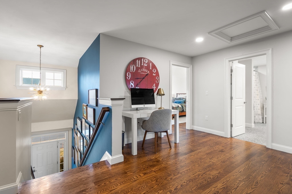 22 Sunset Way, Unit 22 Medfield, MA 02052 - Photo 27 of 42 a living room with furniture wooden floor and a flat screen tv