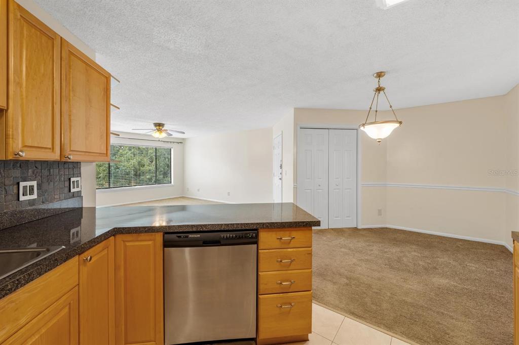 1550 South Belcher Road, Unit 223 Clearwater, FL 33764 - Photo 13 of 38 a kitchen with granite countertop cabinets and window