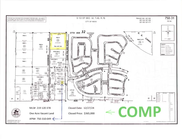 $695,000 | 0 Dunes Palm Road, Indio, CA 92203