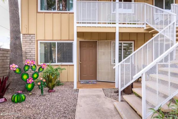a view of a house with a porch