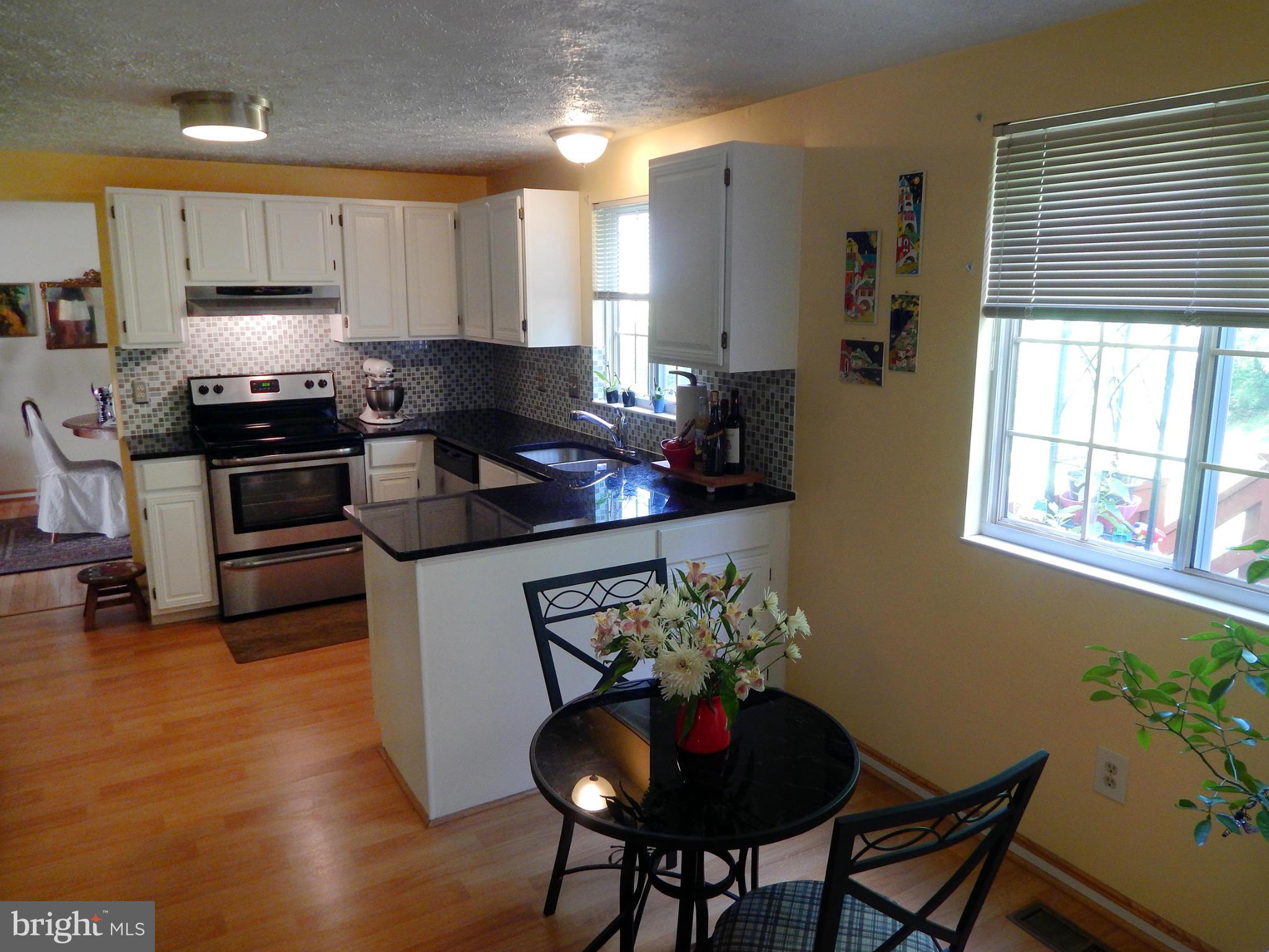 5776 Heming Avenue Springfield, VA 22151 - Photo 9 of 25 a kitchen with stainless steel appliances granite countertop a stove a sink and a refrigerator