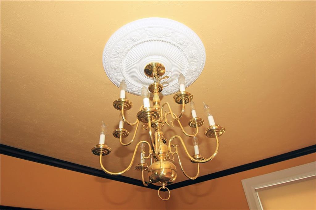 915 Malvern Road Pittsburgh, PA 15202 - Photo 8 of 23 Custom Ceiling Medallion above the dining room chandelier - more character oozing from this wonderful house!