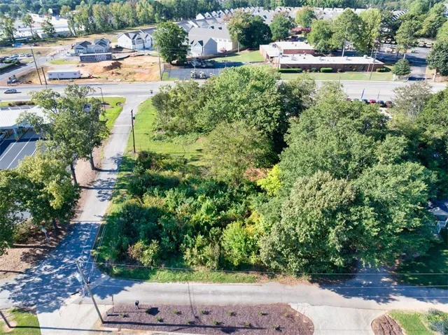 an aerial view of multiple house
