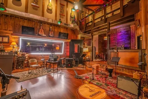 a view of a building with swimming pool