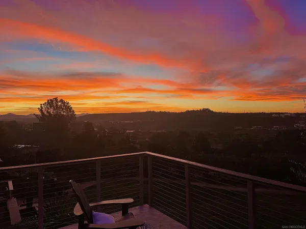 a front view of a house with a yard and potted plants