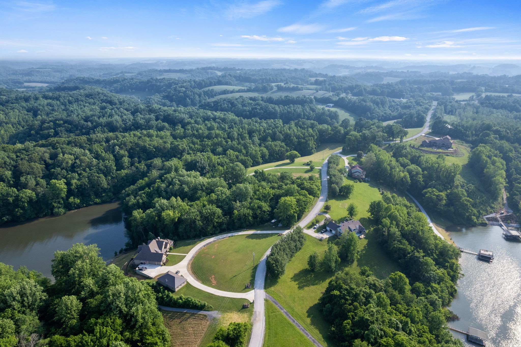 236 Beech Hill Drive Winchester, TN 37398 - Photo 36 of 70 an aerial view of a house with a yard and lake view