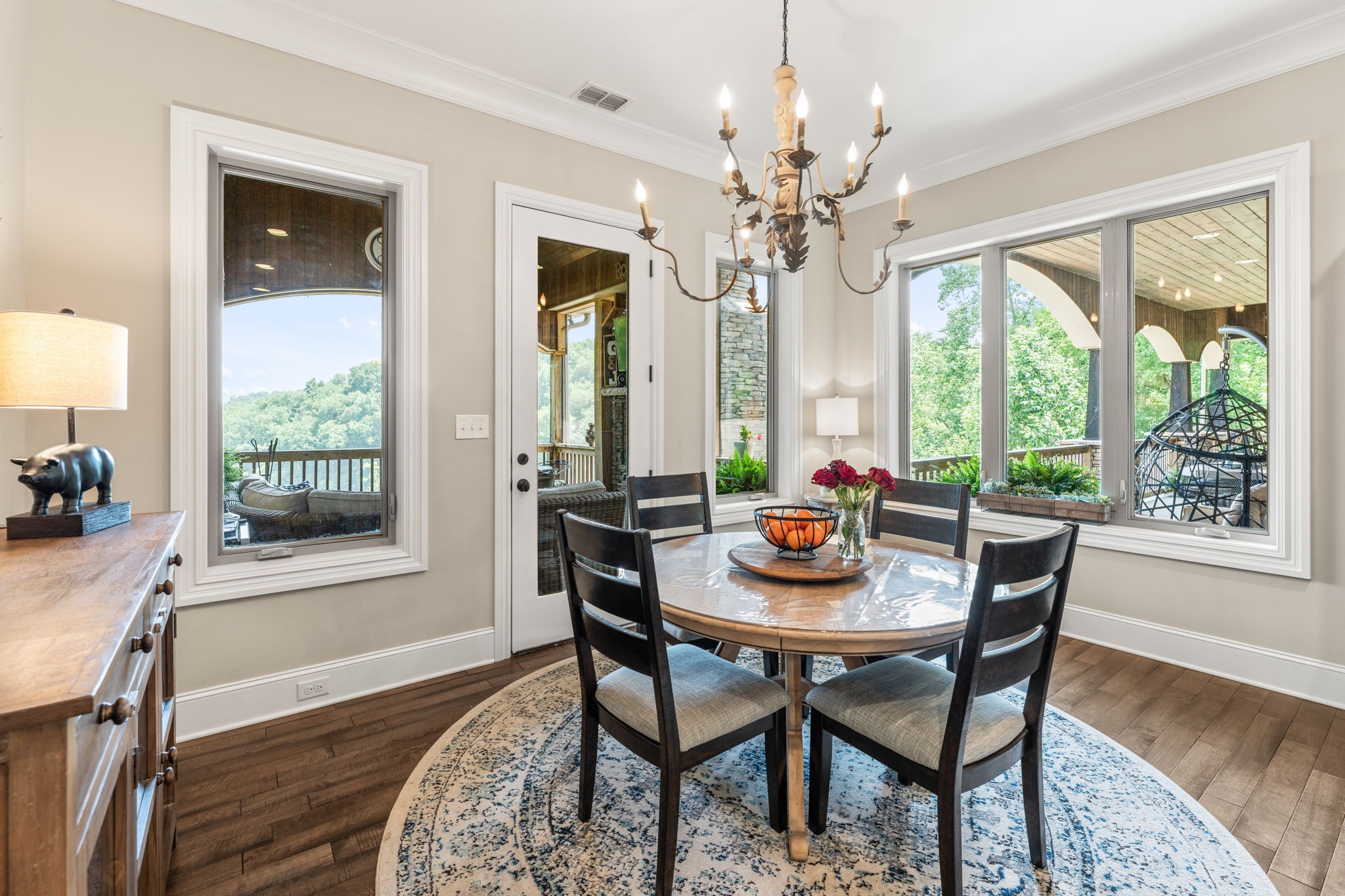 236 Beech Hill Drive Winchester, TN 37398 - Photo 46 of 70 a view of a dining room with furniture wooden floor and a chandelier
