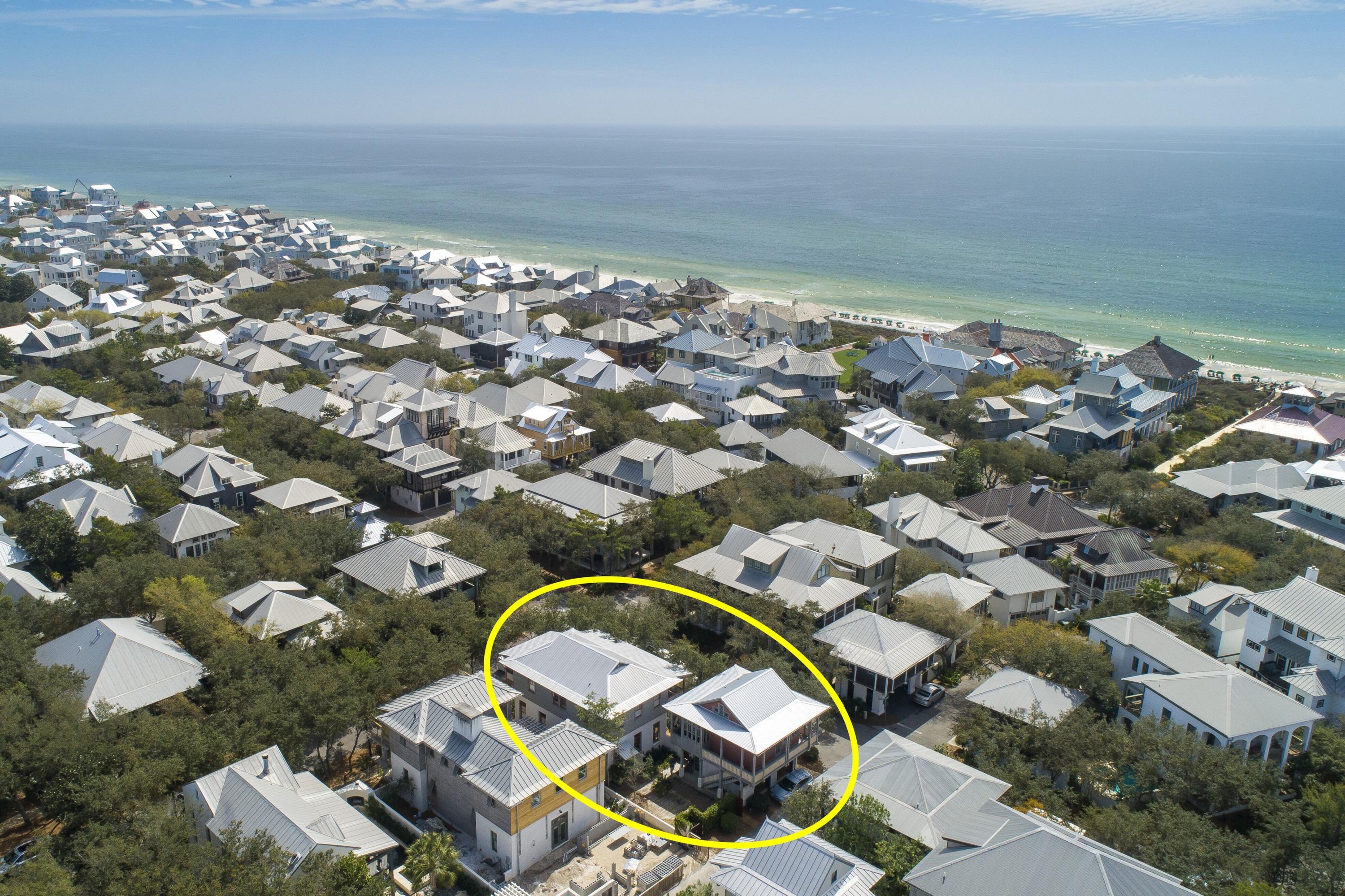 61 Round Road Ln Inlet Beach Inlet Beach, FL 32461 - Photo 38 of 38 an aerial view of a house with a swimming pool