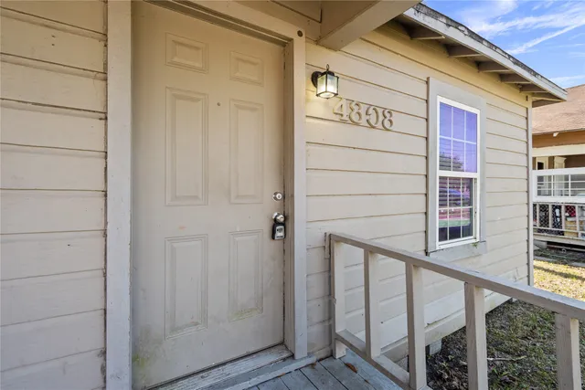 a view of front door