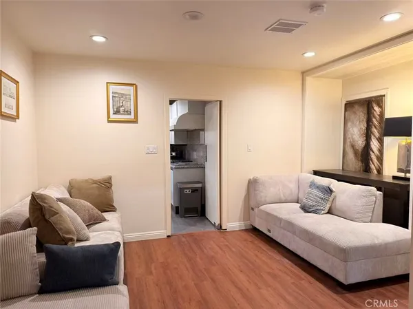 a living room with furniture and a couch