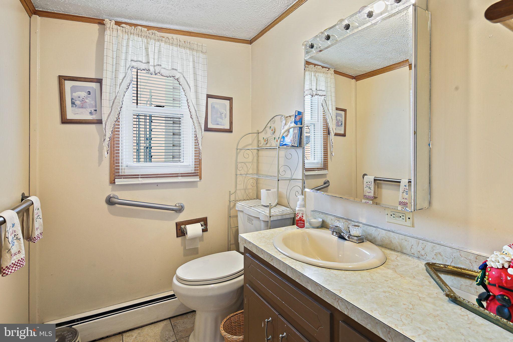 1025 St Michaels Road Mount Airy, MD 21771 - Photo 21 of 31 a bathroom with a granite countertop sink toilet and shower