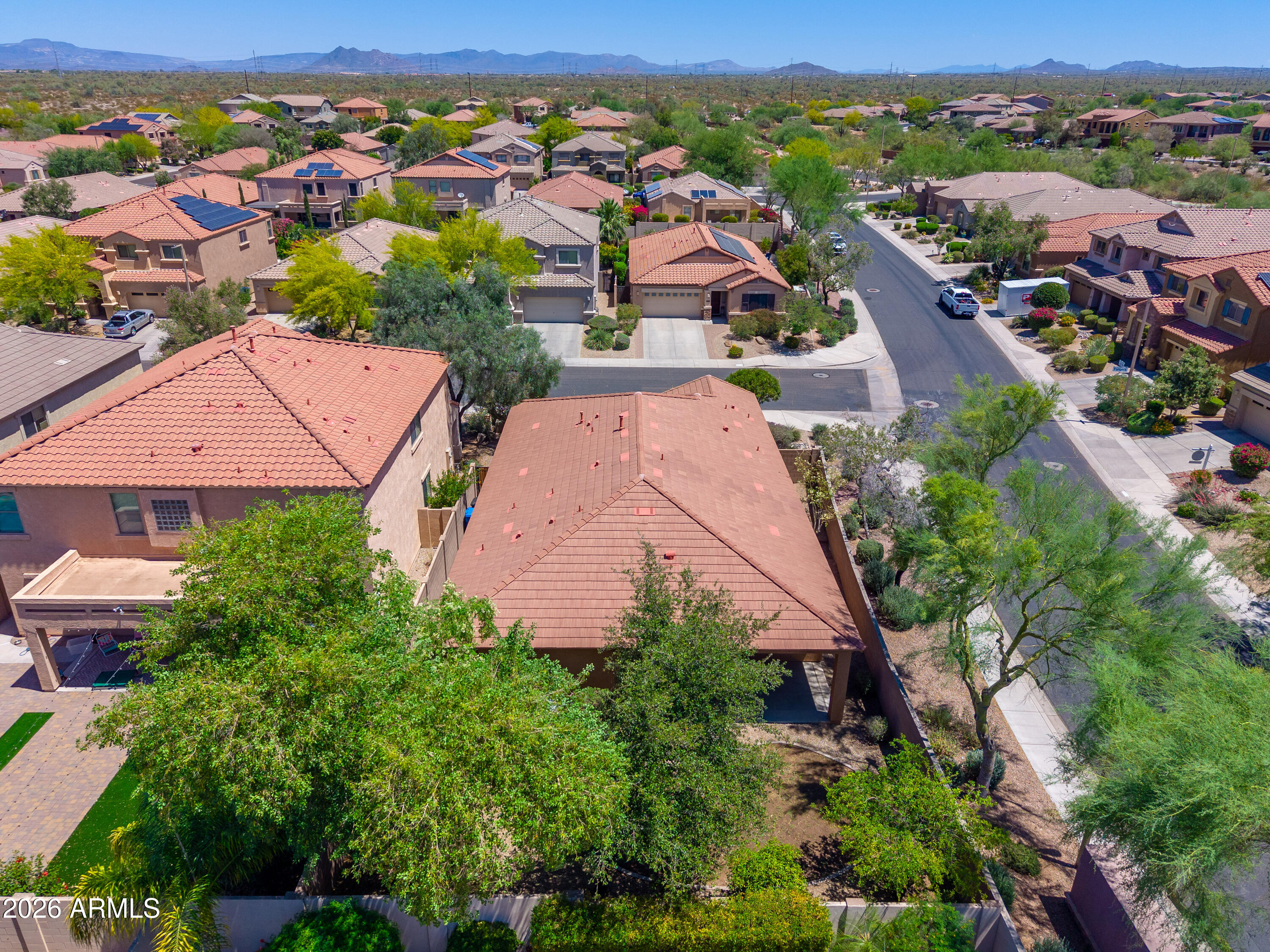4317 East Folgers Road Phoenix, AZ 85050 - Photo 32 of 40 an aerial view of a houses with a city view
