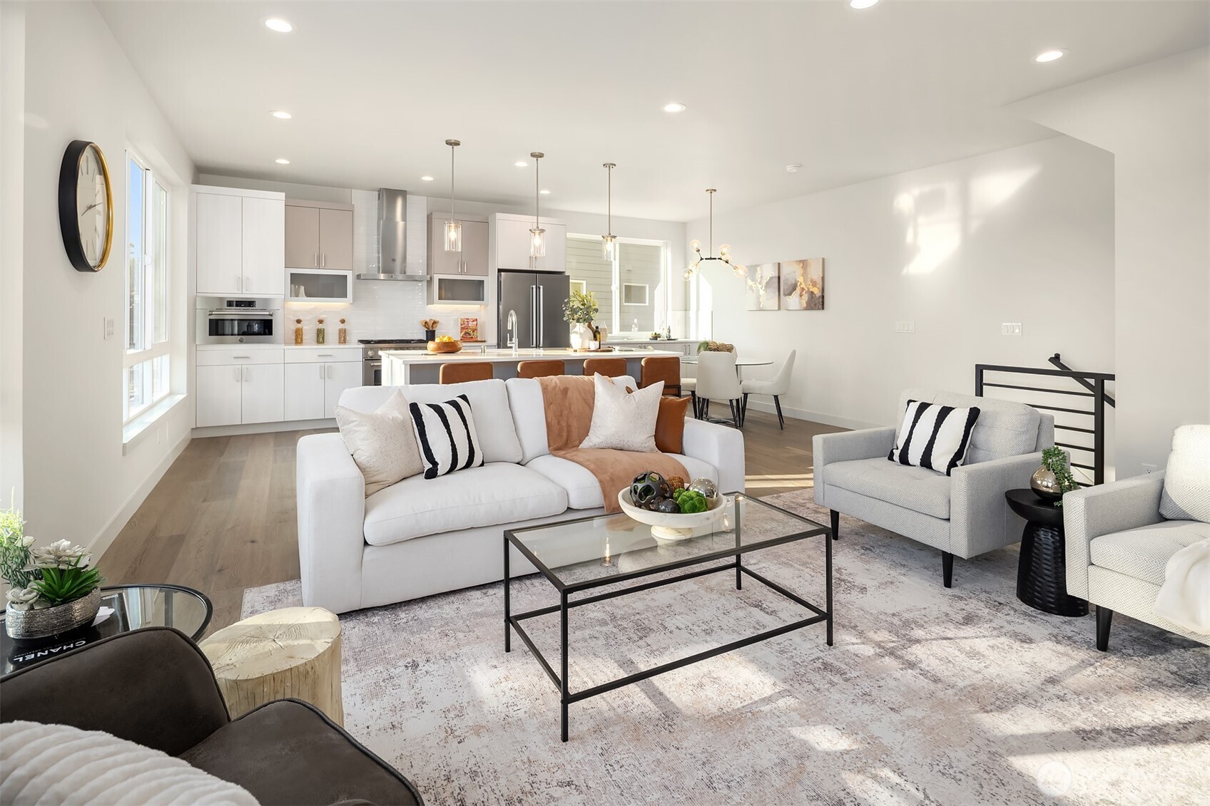 4572 22nd Avenue Southwest Seattle, WA 98106 - Photo 21 of 40 a living room with furniture and kitchen view