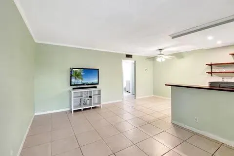 a view of a livingroom with cabinet