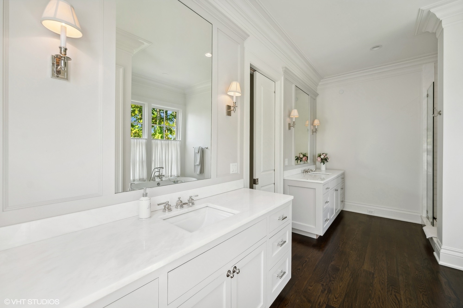 Undisclosed Address Lake Bluff, IL 60044 - Photo 23 of 51 a bathroom with a double vanity sink and mirror