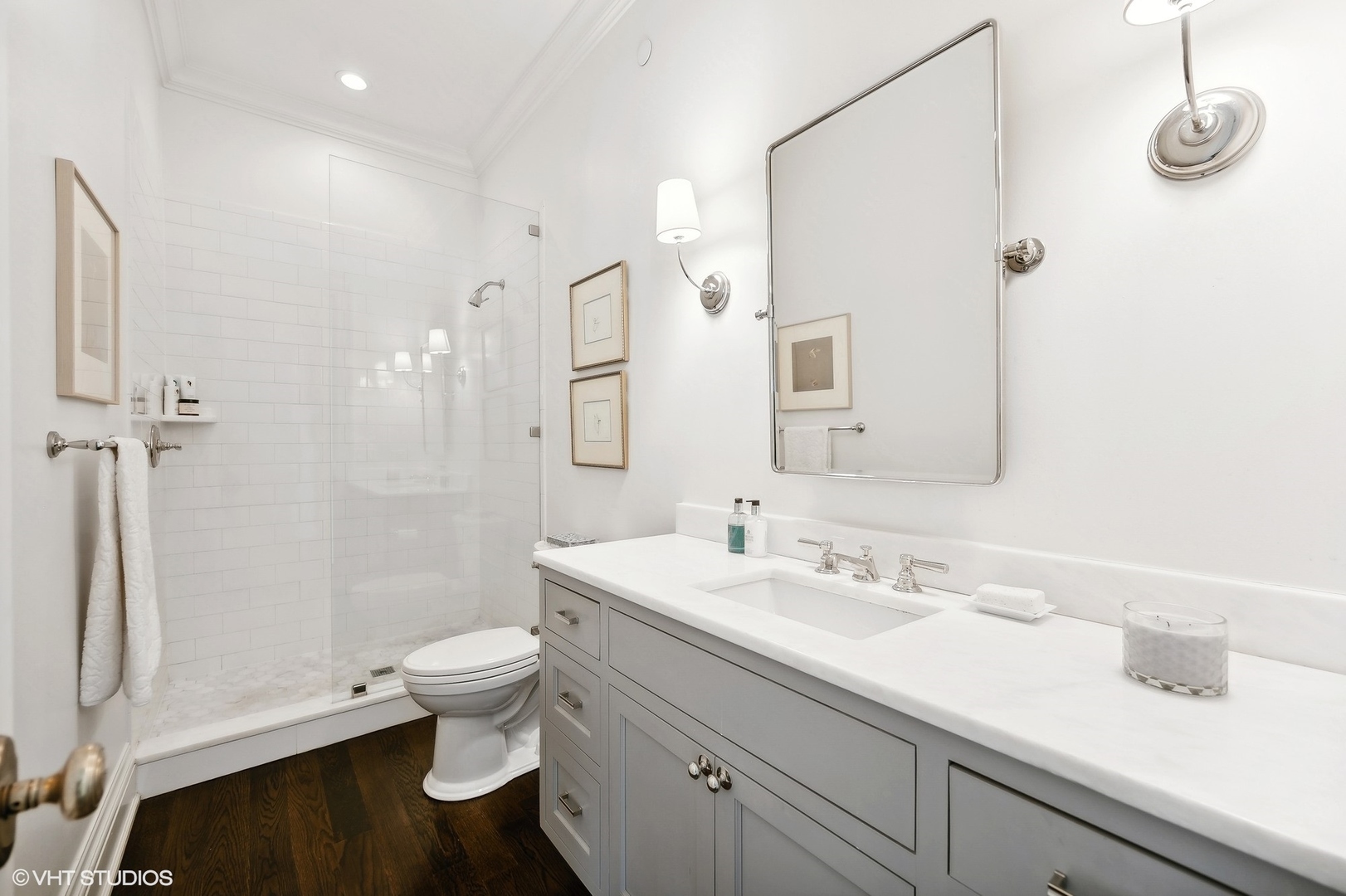 Undisclosed Address Lake Bluff, IL 60044 - Photo 28 of 51 a bathroom with a sink a toilet and shower