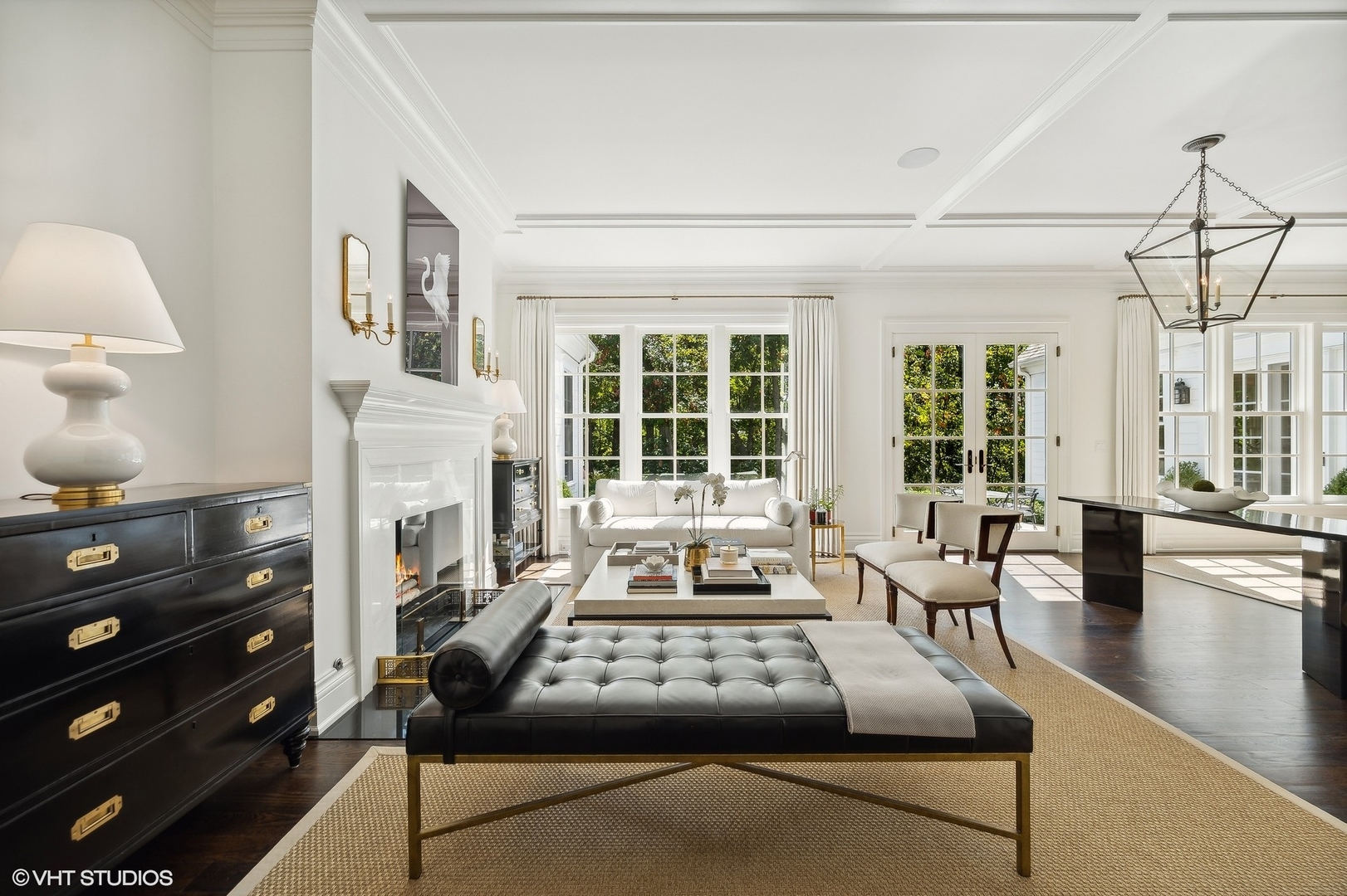 Undisclosed Address Lake Bluff, IL 60044 - Photo 4 of 51 a living room with furniture hard wood floor and a fireplace