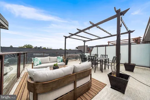 a terrace view with seating space