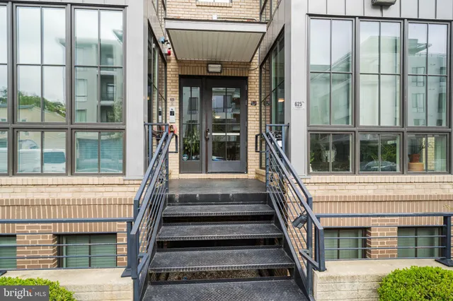a view of a building with a window