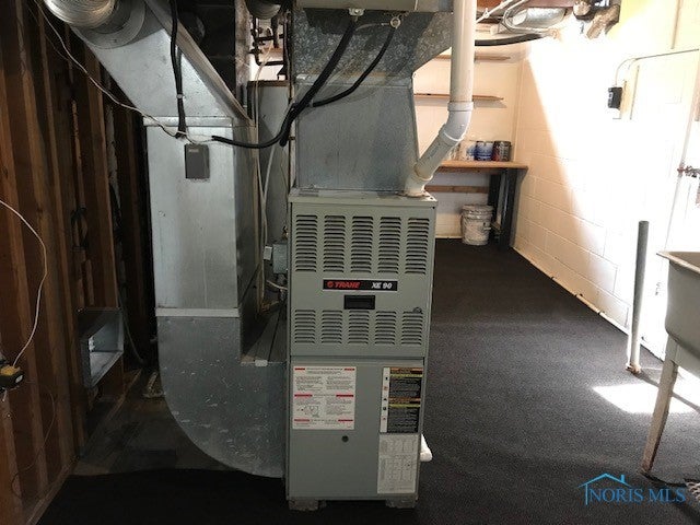 2536 Castleton Avenue Toledo, OH 43613 - Photo 18 of 21 Mechanicals and laundry in the back half of the basement