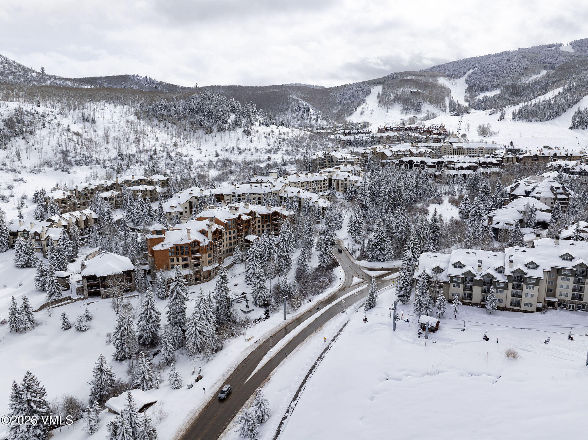 51 Offerson Road, Unit 112 Beaver Creek, CO 81620 - Photo 18 of 21 Winter Aerial