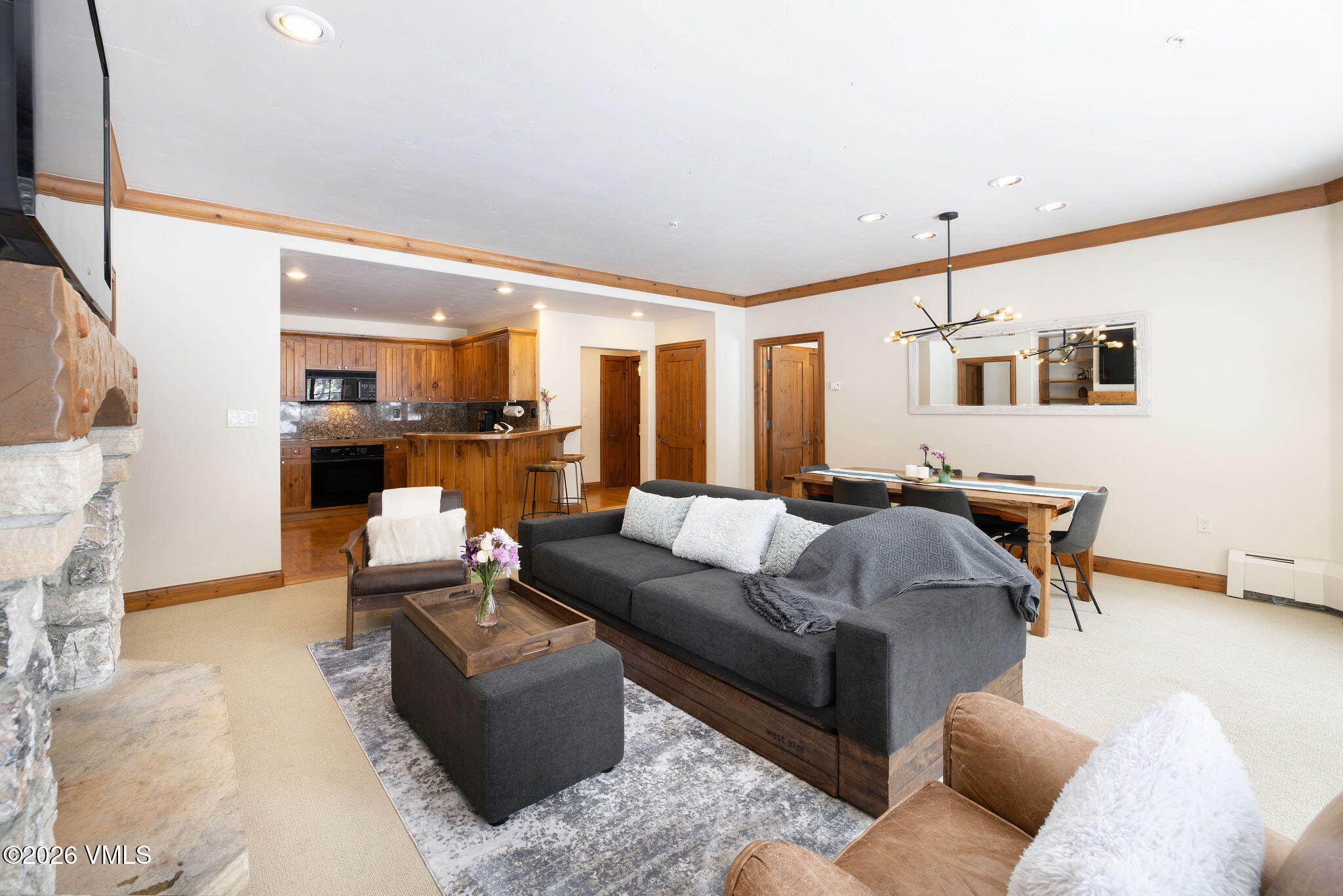 51 Offerson Road, Unit 112 Beaver Creek, CO 81620 - Photo 3 of 21 Living Room & Kitchen