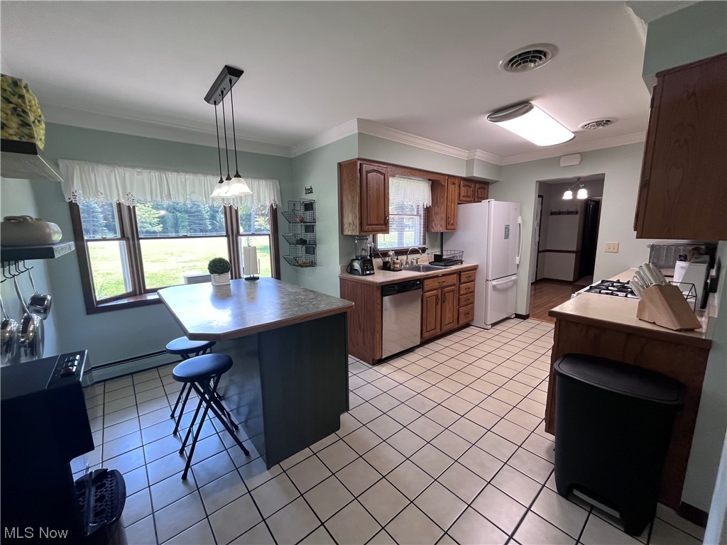 6401 South Ridge Road East Geneva, OH 44041 - Photo 5 of 32 Kitchen with eat-in Breakfast nook, crown molding, all appliances stay