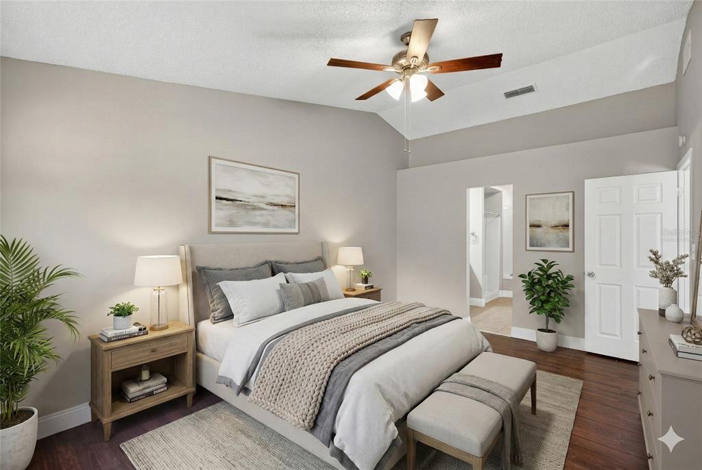 2737 East Dorchester Drive Deltona, FL 32738 - Photo 5 of 32 a bedroom with furniture and a large window