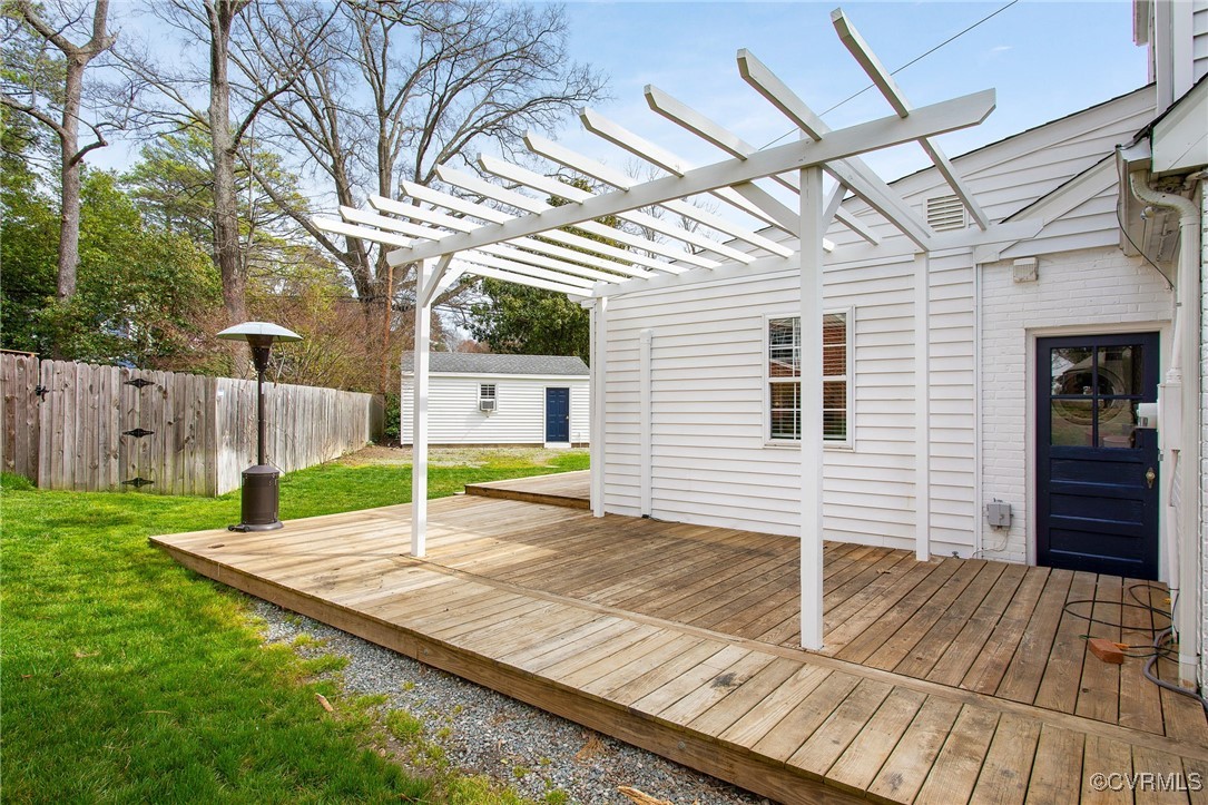 1201 Hollins Road Henrico, VA 23229 - Photo 33 of 37 Side Deck with pergola