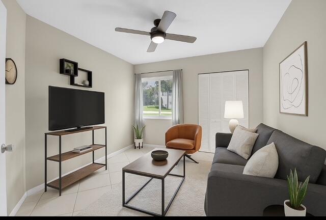 6290 Sweet Maple Lane Boca Raton, FL 33433 - Photo 21 of 35 a living room with furniture and a flat screen tv