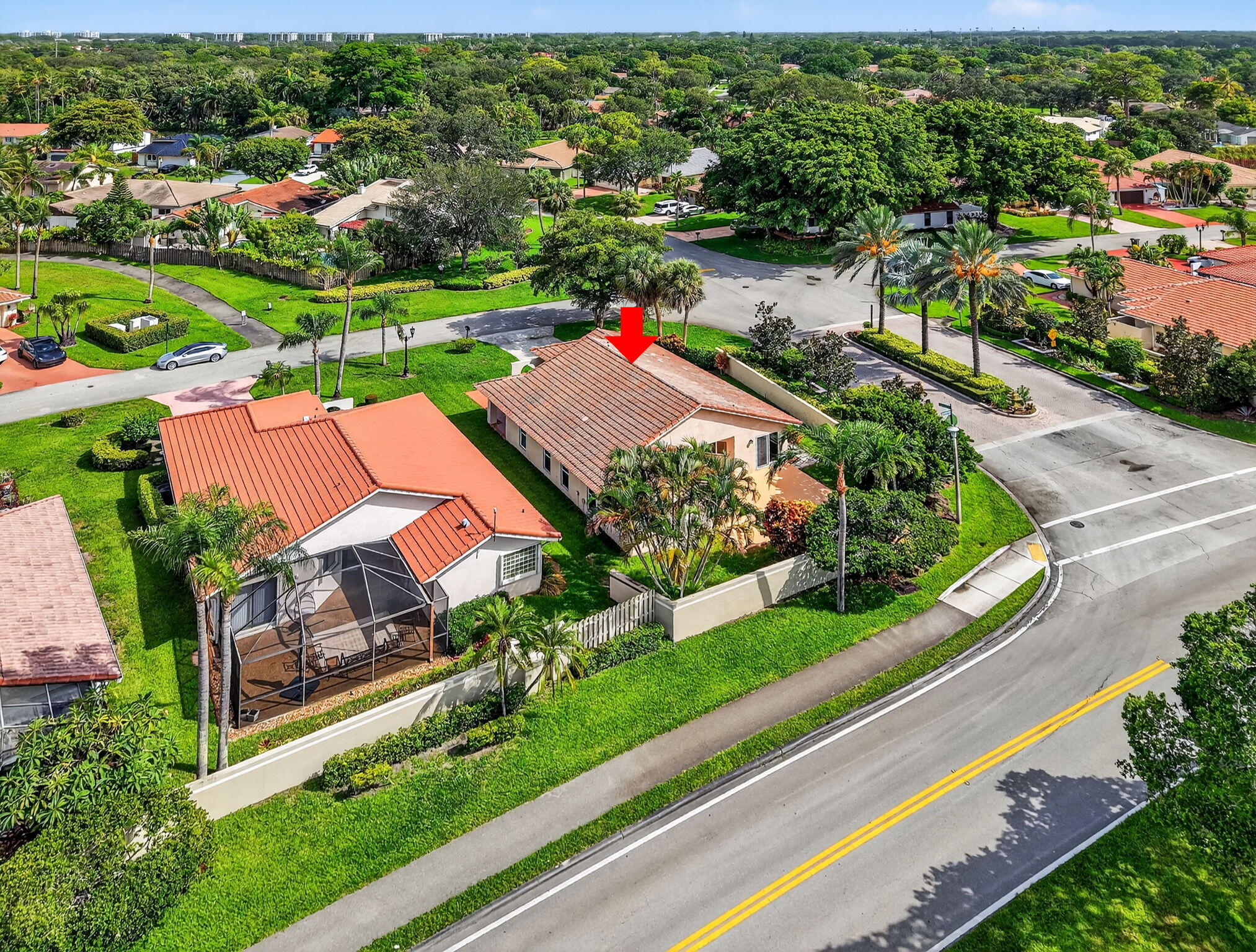 6290 Sweet Maple Lane Boca Raton, FL 33433 - Photo 33 of 35 an aerial view of tennis court