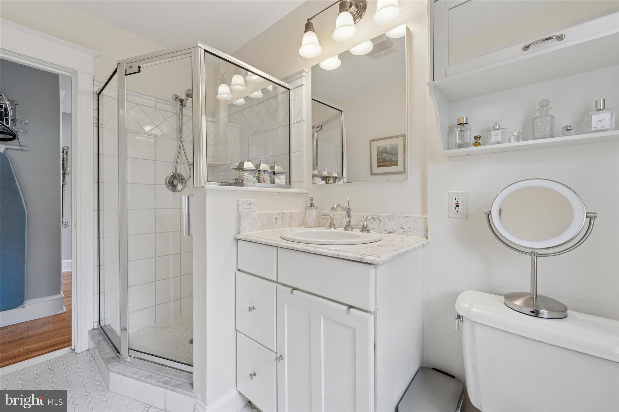 2918 Rising Sun Road Ardmore, PA 19003 - Photo 24 of 33 a bathroom with a sink a toilet and shower