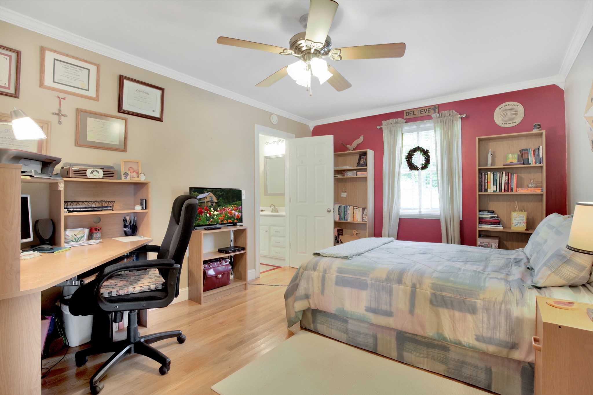 1839 Oakley Road Liberty, TN 37095 - Photo 21 of 34 a bedroom with a bed and a chandelier