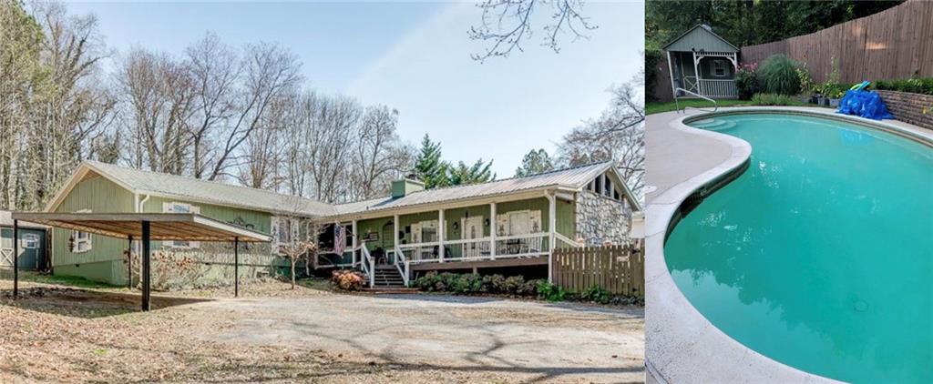 1885 Cunningham Road Southwest Marietta, GA 30008 - Photo 1 of 1 a view of a house with a yard porch and sitting area