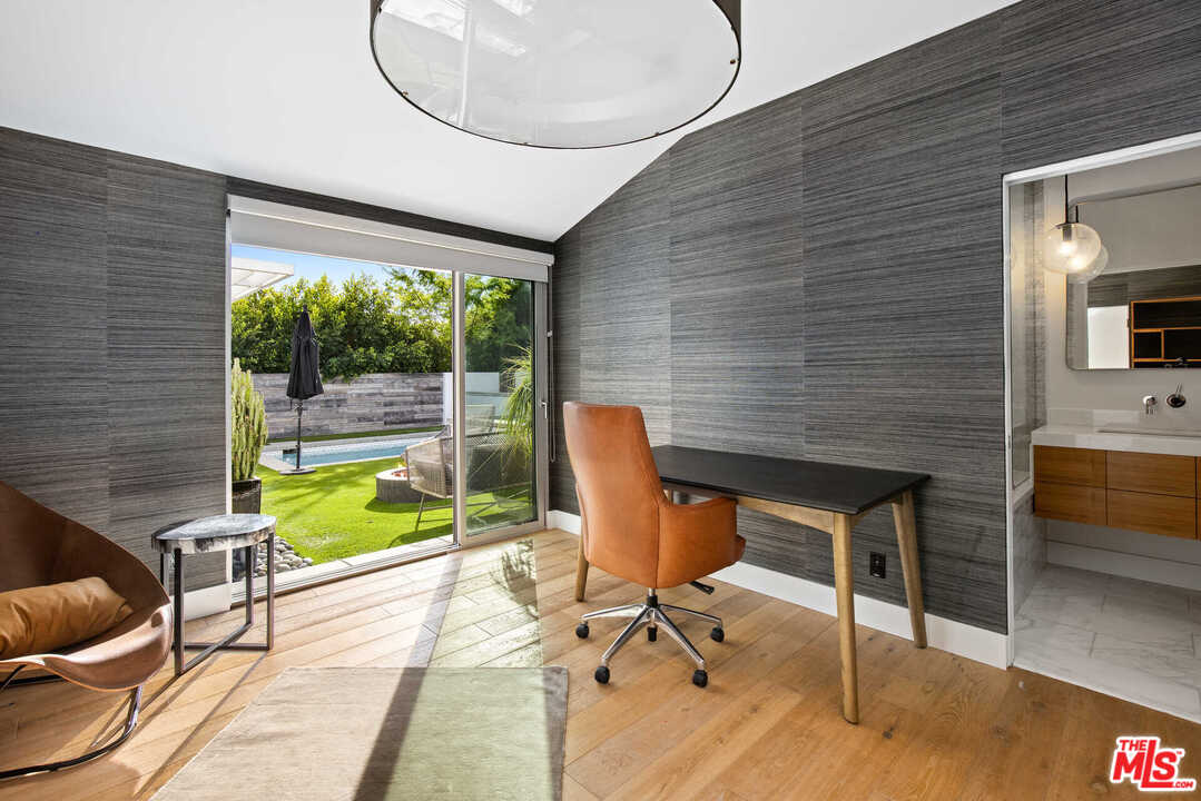 1239 Las Pulgas Road Pacific Palisades, CA 90272 - Photo 29 of 54 a workspace with furniture window and outside view