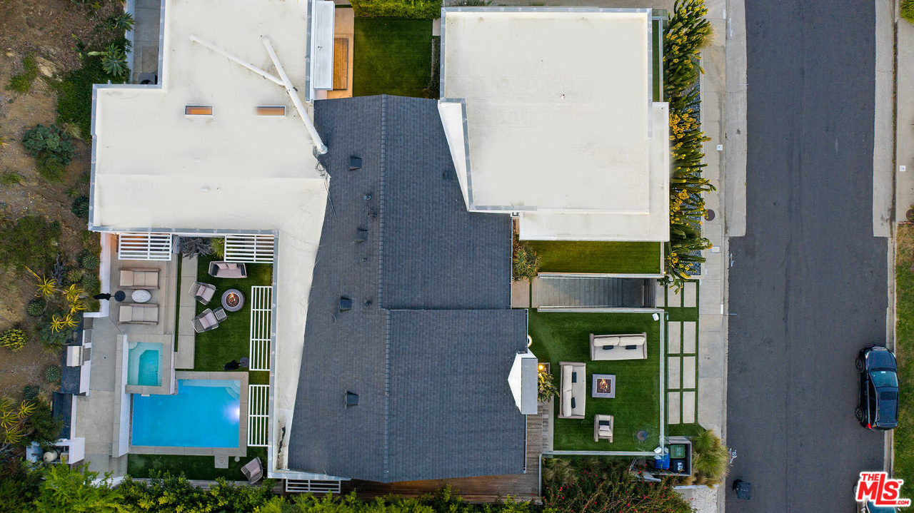 1239 Las Pulgas Road Pacific Palisades, CA 90272 - Photo 54 of 54 an aerial view of a house with street