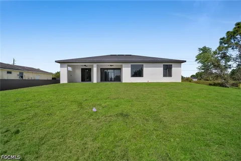 a house view with a garden space