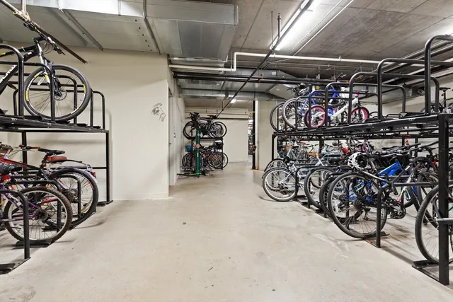 a view of a bike garage